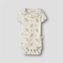 Lil' Atelier Piger Gayo Kortærmet Bodystocking Coconut Milk