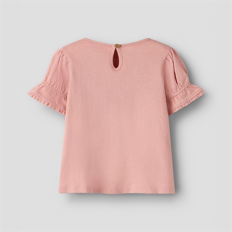 Lil' Atelier Piger Halina Kortærmet T-shirt Rose Tan