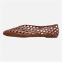 SEQWL Womens Jelly Ballerina Flats Brown