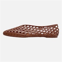 SEQWL Womens Jelly Ballerina Flats Brown