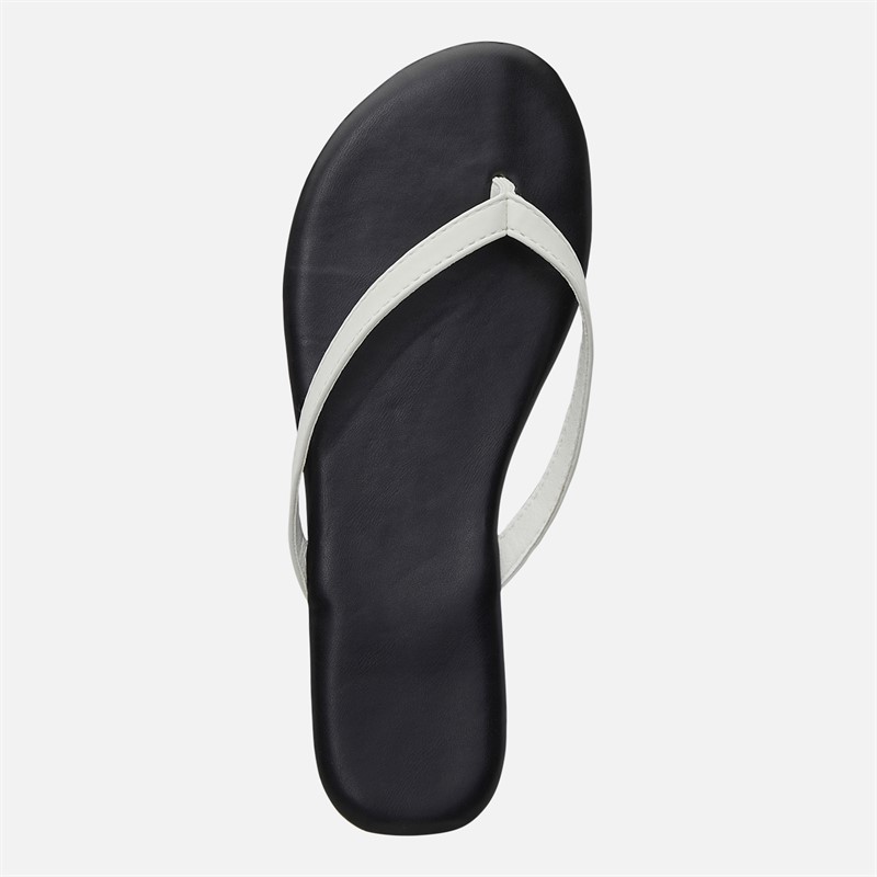 SEQWL Womens Flip Flops Black/White