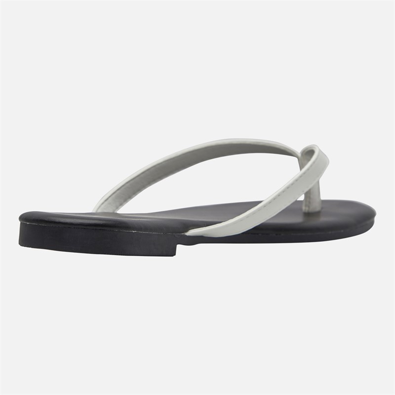 SEQWL Womens Flip Flops Black/White