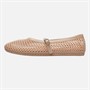 SEQWL Womens Jelly Mary Jane Flats Nude
