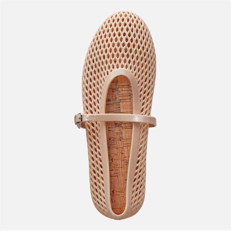 SEQWL Womens Jelly Mary Jane Flats Nude