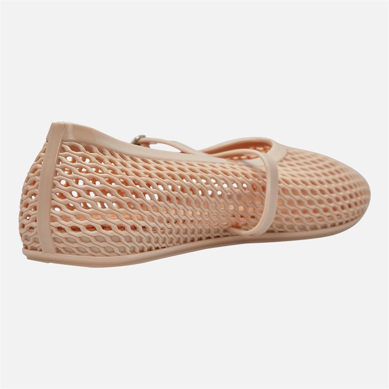 SEQWL Womens Jelly Mary Jane Flats Nude