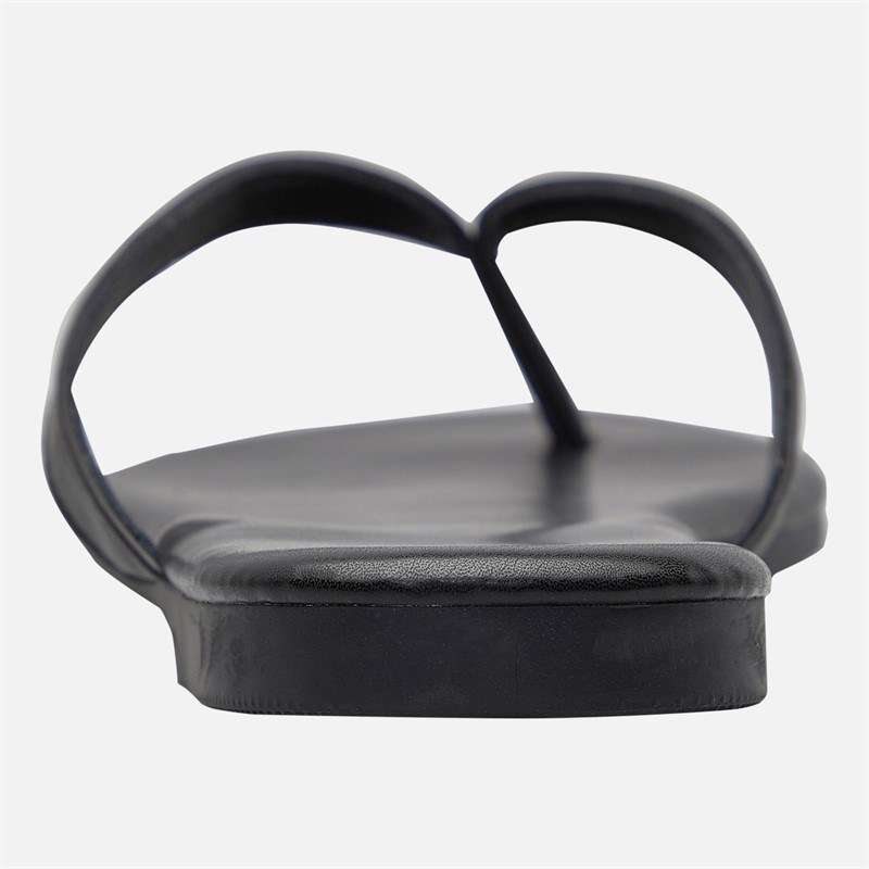 SEQWL Womens Flip Flops Black
