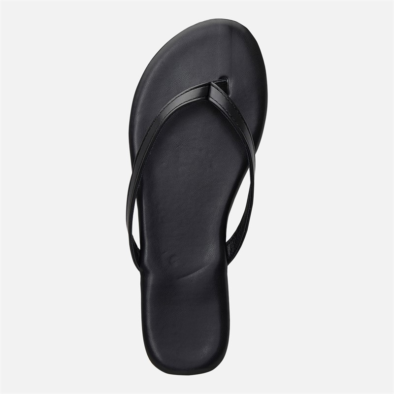 SEQWL Womens Flip Flops Black