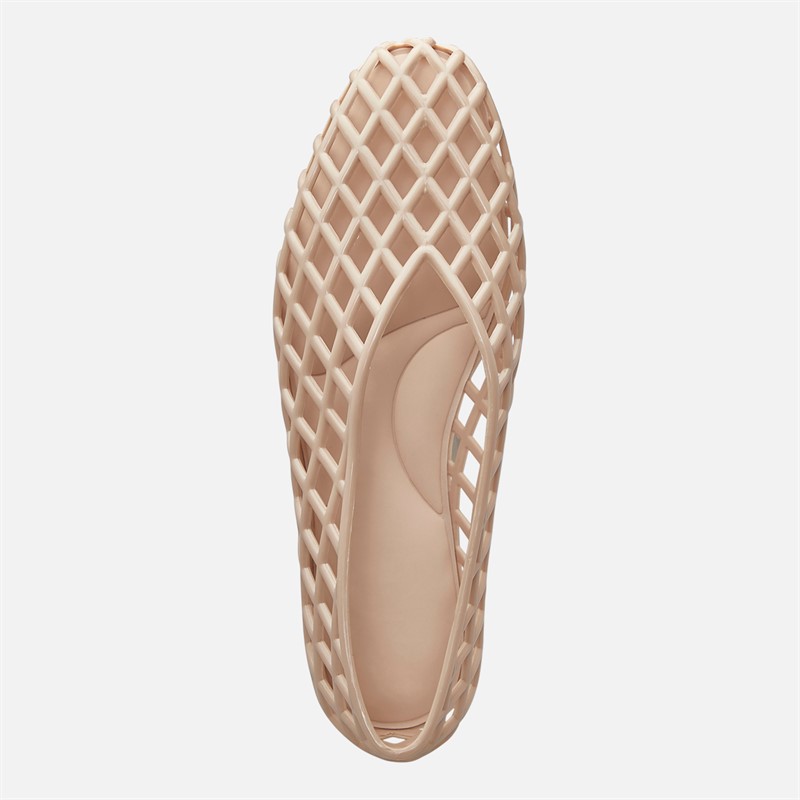 SEQWL Womens Jelly Ballerina Flats Beige