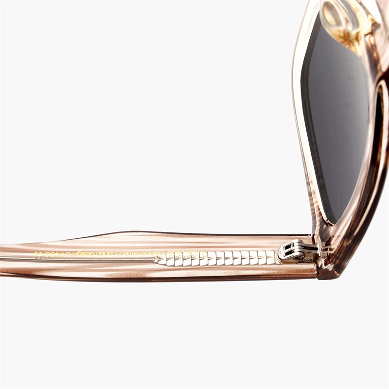 A Kjærbede Store Kanye Solbriller Demi Grey/Crystal Transparent