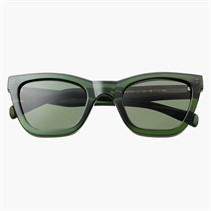 A Kjærbede Store Kanye Solbriller Dark Green Transparent