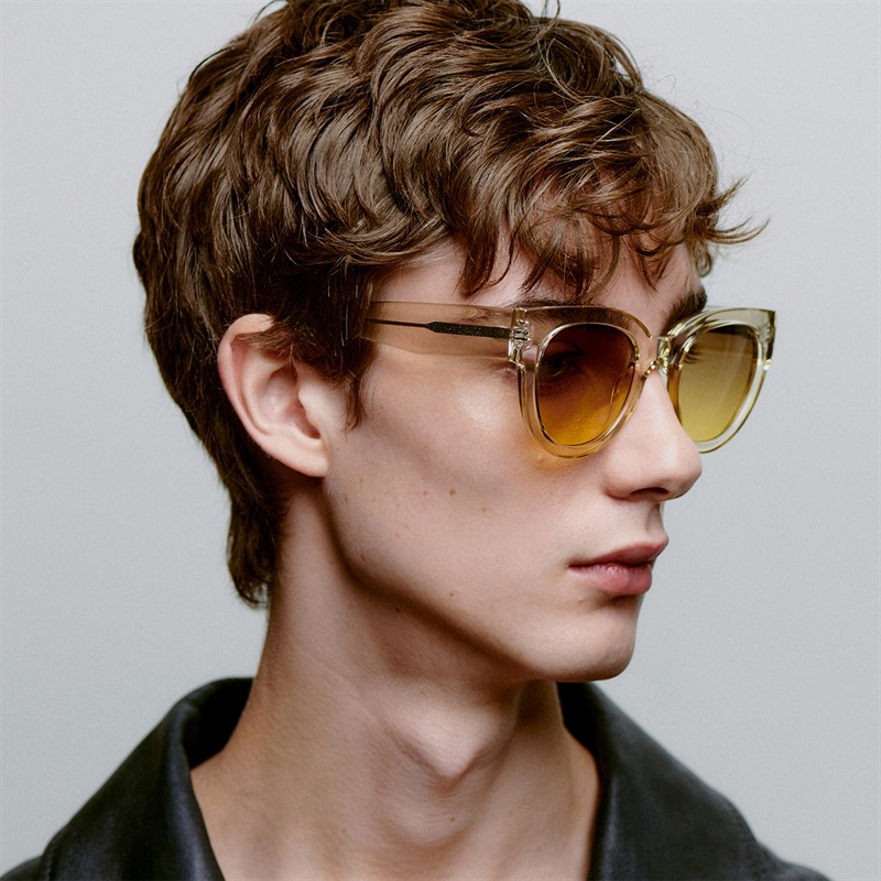 A Kjærbede Lilly Solbriller Ecru Transparent