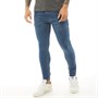Avant Garde Mens Coble Skinny Stretch Fit Jeans Mid Blue