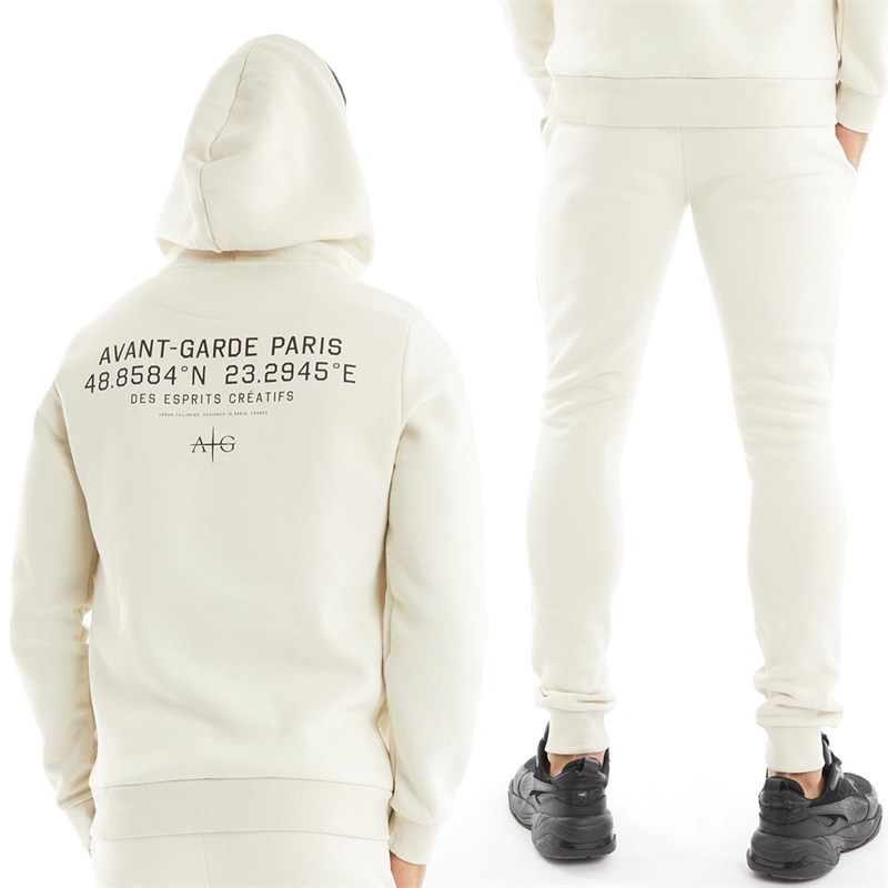 Avant Garde Mens Grid Tracksuit Ecru