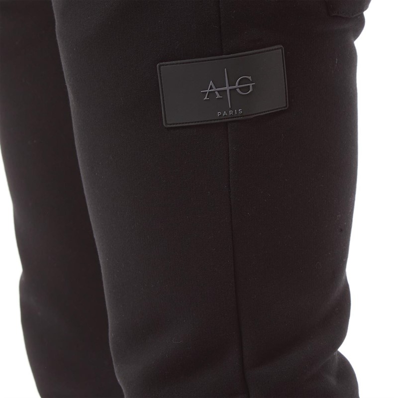 Avant Garde Mens Divide Split Joggers Black