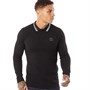 Avant Garde Mens Relate Long Sleeve Polo Black