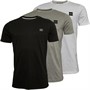 Avant Garde T-Shirts Herren Sawton 3er-Pack Schwarz/Weiß/Graumeliert