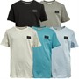Avant Garde Boys Five Pack Basic T-Shirts Nantucket Breeze/Moon Mist/Gardenia/Blue/Black