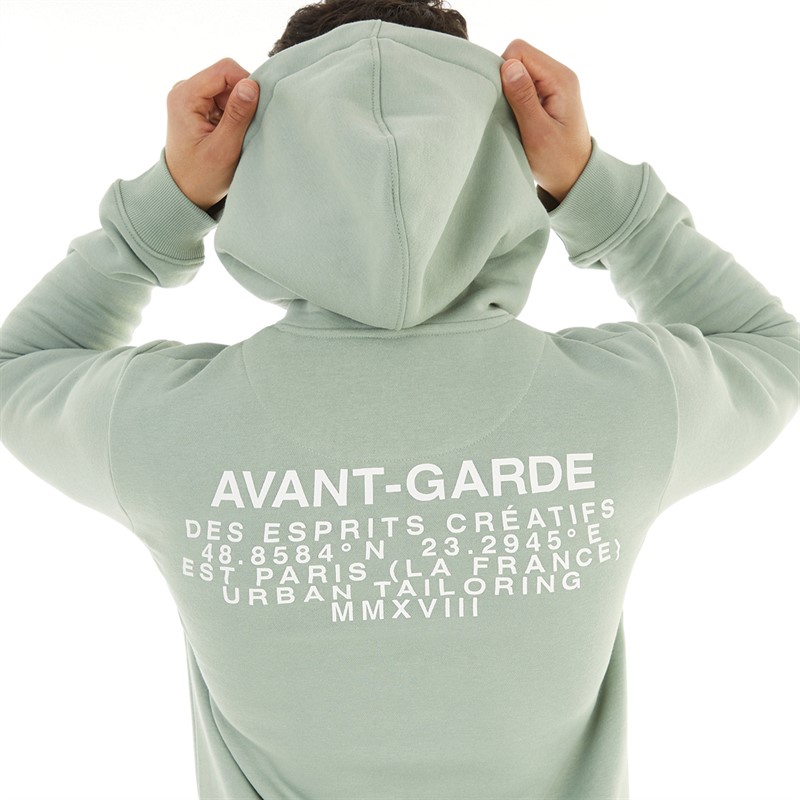 Avant Garde Mens Digits Hoodie And Shorts Twinset Mint