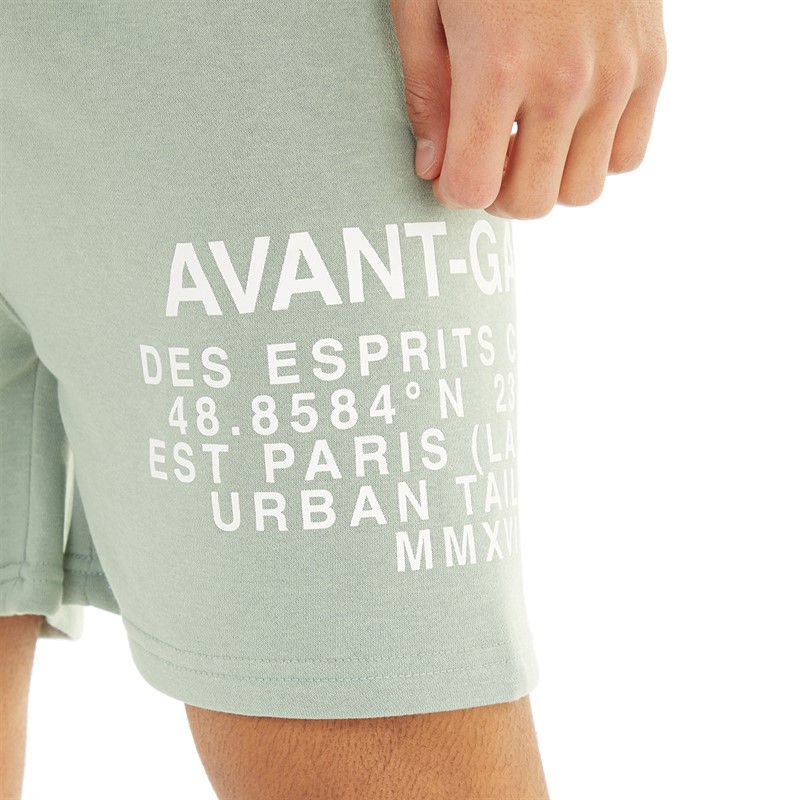 Avant Garde Mens Digits Hoodie And Shorts Twinset Mint