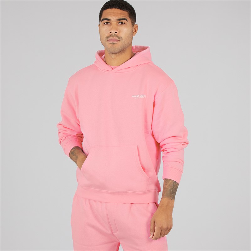 Avant Garde Sweat à Capuche légèrement surdimensionné Homme rose bonbon