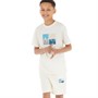 Avant Garde Boys Quadrant T-Shirt And Shorts Co-Ord Set Off White