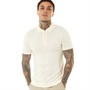 Avant Garde Mens Harrison Knitted Zip Polo Ecru/Gardenia