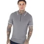 Avant Garde Mens Cayton Knited Zip Polo Dark Grey