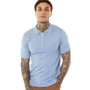 Avant Garde Mens Harrison Knitted Zip Polo Forever Blue