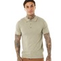 Avant Garde Mens Senza Kniited Polo Oatmeal/Spray Green