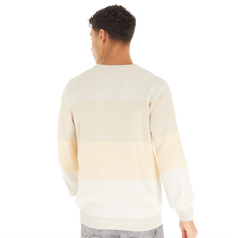 Avant Garde Mens Cameron Crew Neck Jumper Ecru