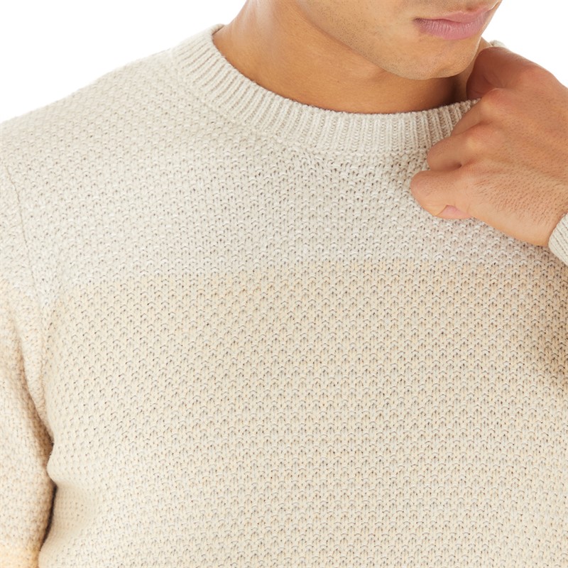 Avant Garde Mens Cameron Crew Neck Jumper Ecru