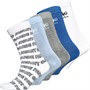 Avant Garde Mens Compass Five Pack Dress Socks White Monogram/Powder Blue/Royal Blue/Grey/White