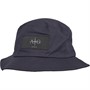 Avant Garde Mens Hyer Cotton Badge Bucket Hat Navy