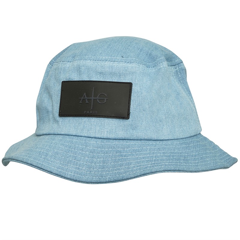 Avant Garde Mens Côte Denim Bucket Hat Light Wash Denim