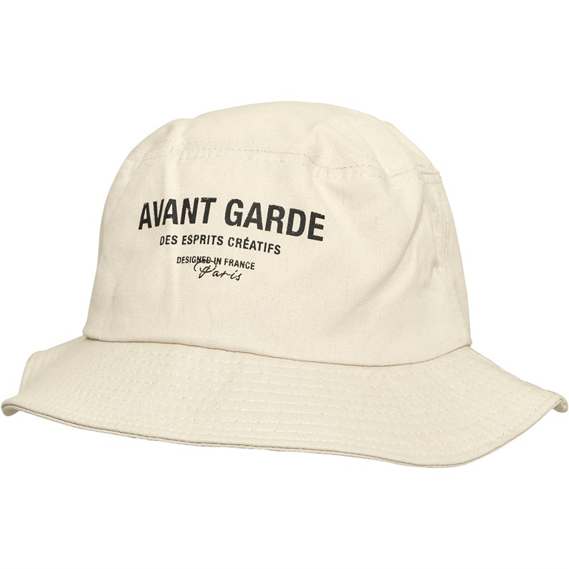 Avant Garde Mens Espirit Cotton Bucket Hat Cream