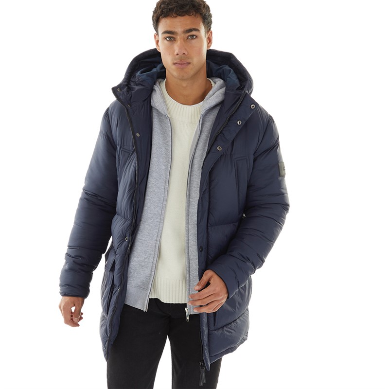 Avant Garde Mens Tabor Longline Puffer Jacket Navy