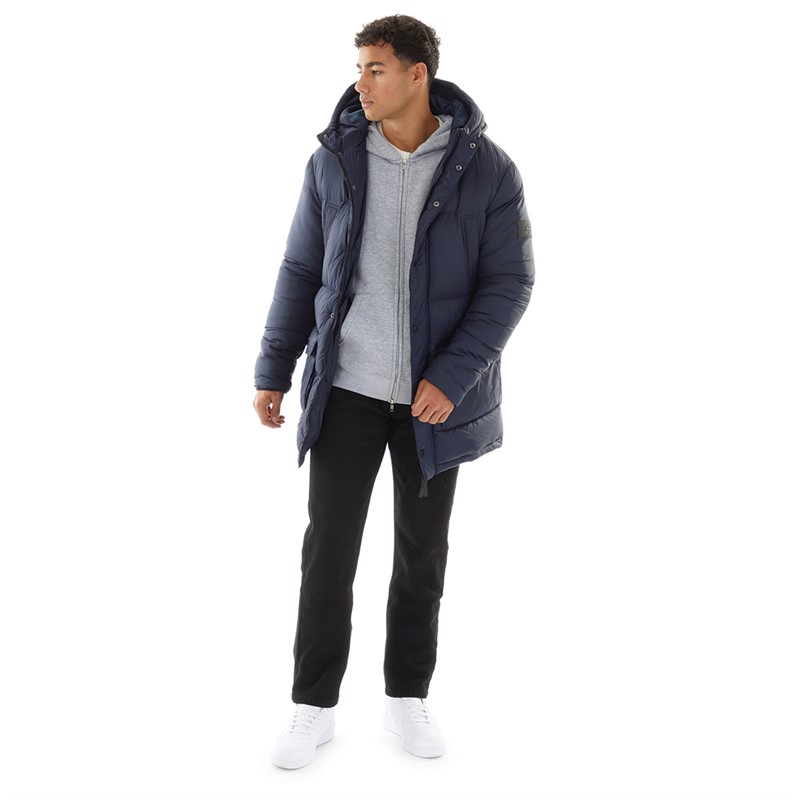 Avant Garde Mens Tabor Longline Puffer Jacket Navy