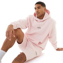 Avant Garde Mens Microscopique Hoodie And Shorts Set Pink