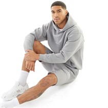 Avant Garde Mens Microscopique Hoodie And Shorts Set Steel