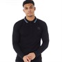 Avant Garde Mens Relate Long Sleeve Polo Black/Blue