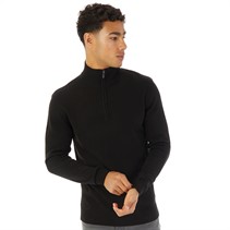 Avant Garde Mens Dagenham 1/4 Zip Jumper Black