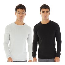 Avant Garde Mens Two Pack Crew Neck Jumpers Black/Silver