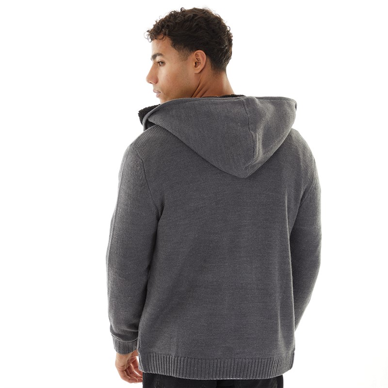 Avant Garde Mens Mount Borg Lined Hoodie Charcoal Marl