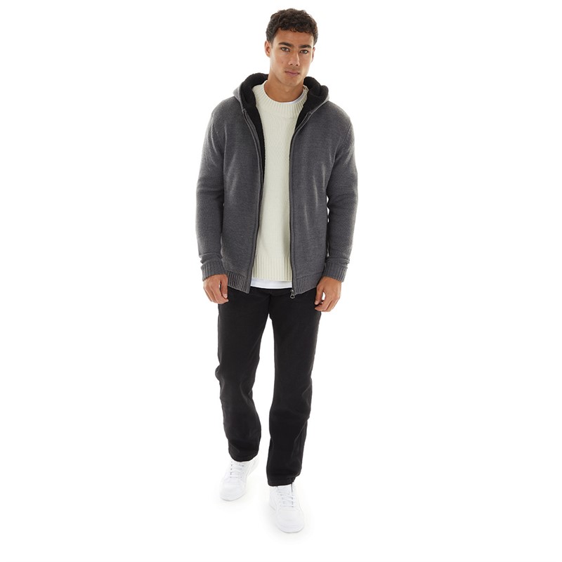 Avant Garde Mens Mount Borg Lined Hoodie Charcoal Marl