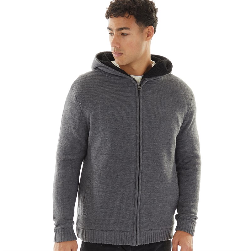 Avant Garde Mens Mount Borg Lined Hoodie Charcoal Marl