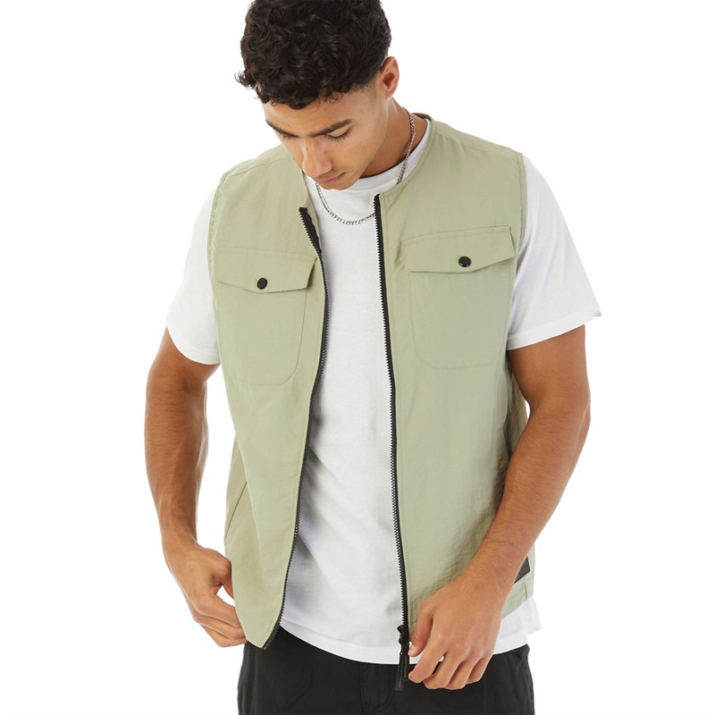 Avant Garde Mens Alps Crinkle Utility Vest Sage