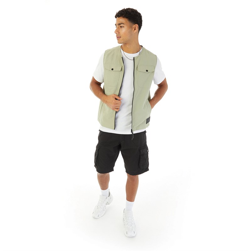 Avant Garde Mens Alps Crinkle Utility Vest Sage