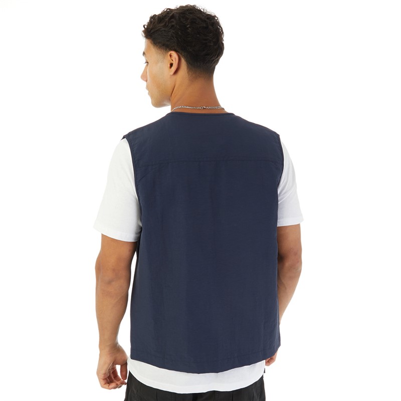 Avant Garde Mens Alps Crinkle Utility Vest Navy