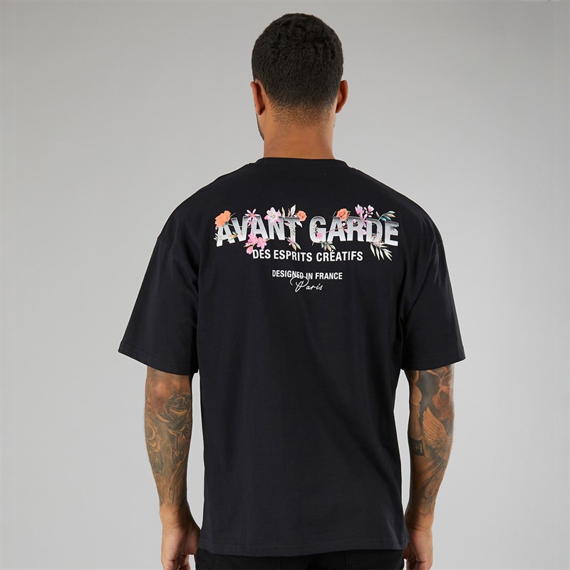 Avant Garde Herren Gradient T-Shirts Schwarz