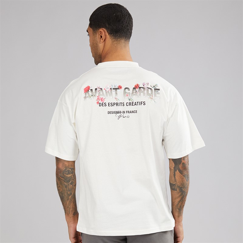 Avant Garde Mens Gradient T-Shirt Off White
